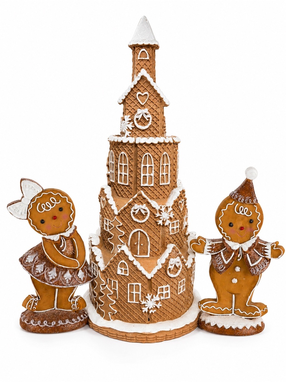 Gingerbread House Castle with Gingerbread Boy and Girl